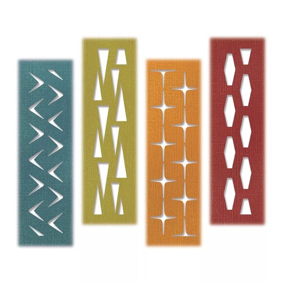 Sizzix Thinlits Tim Holtz Retro Repeat Die Cut Set 664160 Cardmaking Scrapbook - Picture 2 of 3